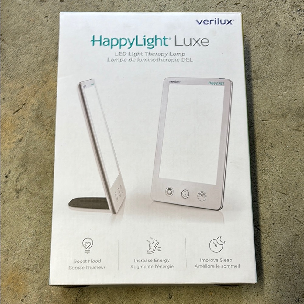 HappyLight Luxe LED Light Therapy Lamp - White